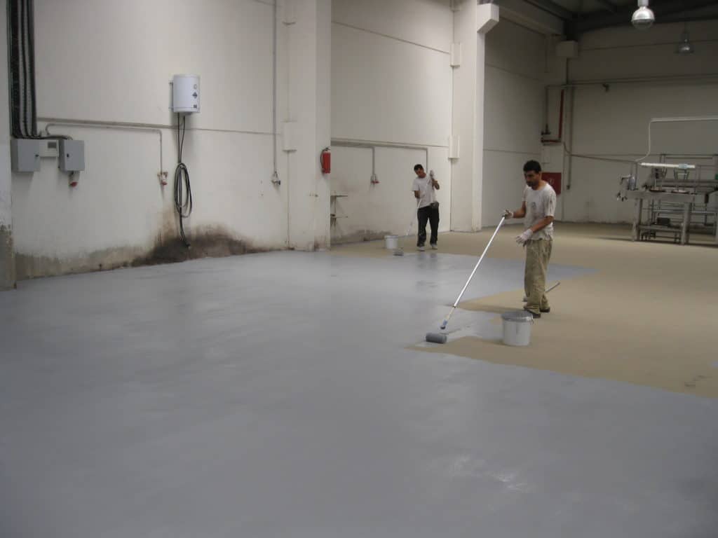 average thickness of epoxy flooring?